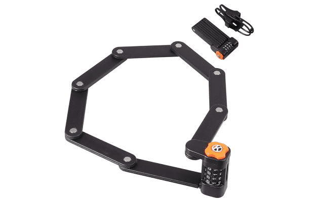 folding combination bike lock